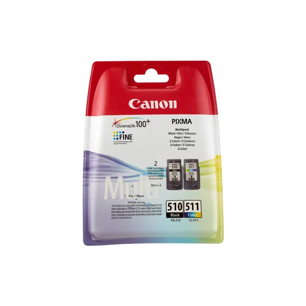 Cartucho de Tinta Original Canon PG-510 + CL-511 Multipack/ Negro/ Tricolor