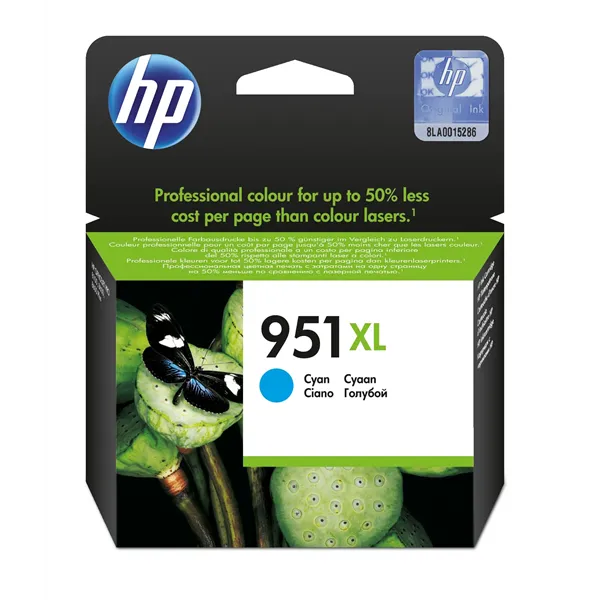 HP 951XL Cian CN046AE - Cartucho de Tinta Original