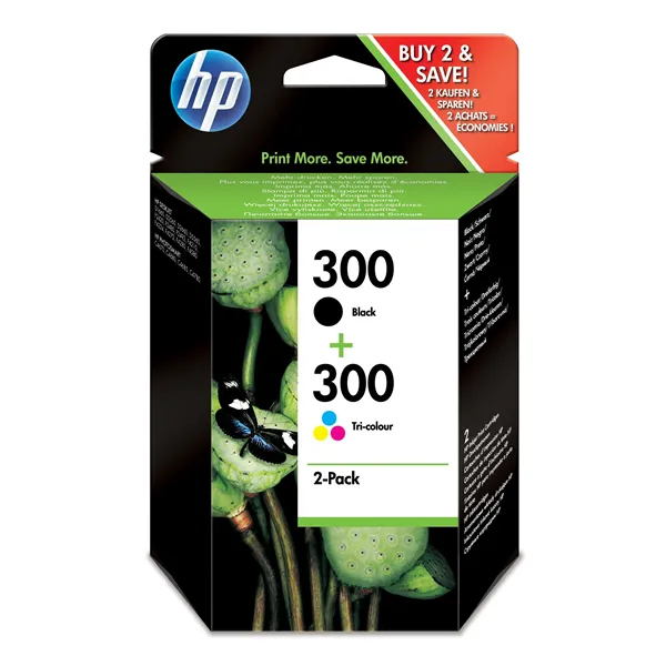 HP 300 Multipack Ahorro Negro y Tricolor CN637EE - Cartuchos de Tinta Originales