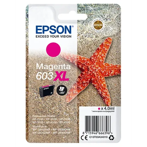 Cartucho de Tinta Original Epson nº603 XL Alta Capacidad/ Magenta