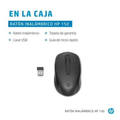 Ratón Inalámbrico HP 150/ Hasta 1600 DPI