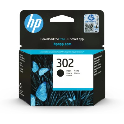 HP 302 Negro F6U66AE - Cartucho de Tinta Original