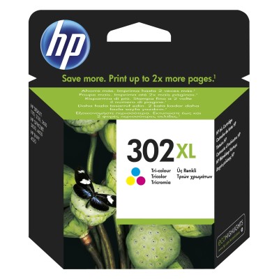 HP 302XL Tricolor F6U67AE - Cartucho de Tinta Original