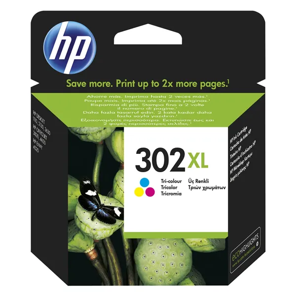 HP 302XL Tricolor F6U67AE - Cartucho de Tinta Original