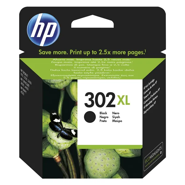 HP 302XL Negro F6U68AE - Cartucho de Tinta Original