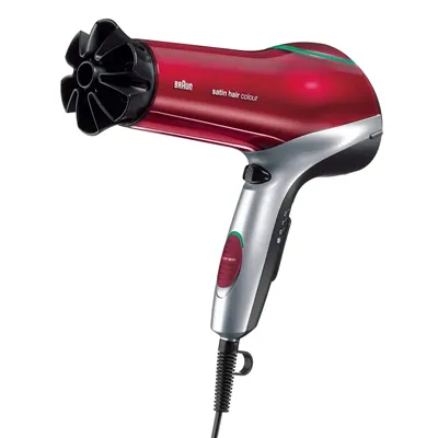 Secador Braun Satin Hair 7 HD770E/ 2200W/ Iónico/ Rojo y Plata