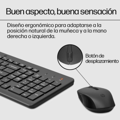 HP 330 KIT Teclado y Ratón Inalámbrico, Negro