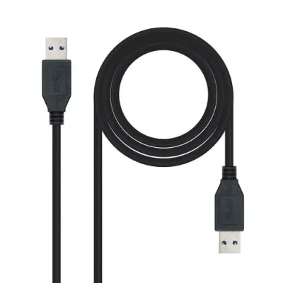 Cable USB 3.0 Nanocable 10.01.1002-BK/ USB Macho - USB Macho/