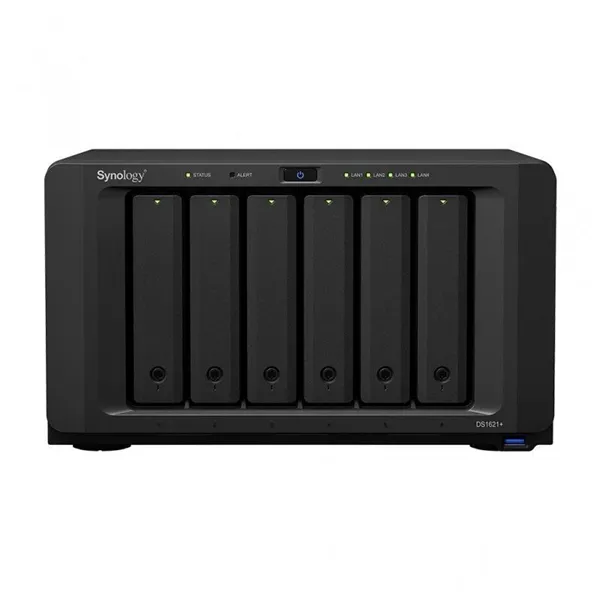 NAS Synology Diskstation DS1621+/ 6 Bahías 3.5'- 2.5'/ 4GB DDR4/ Formato Torre