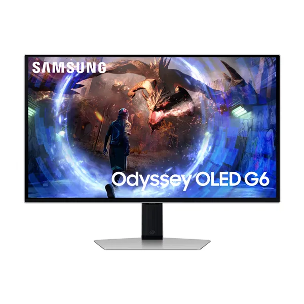 Samsung G6 Odyssey OLED S27DG600SU 27'Monitor Gaming QHD 0.3ms 360Hz, Regulable en Altura, Plata