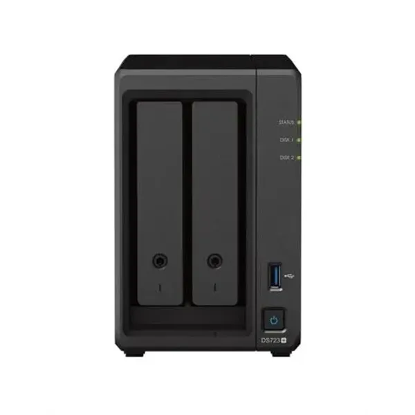 SERVIDOR NAS SYNOLOGY DISK STATION DS723+ 2 BAHIAS AMD Ryzen? R1600 3,1GHz 2GB RAID 0,1,JBOD