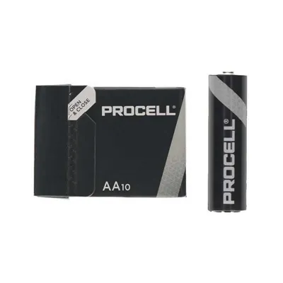 Pack de 10 Pilas AA LR6 Duracell PROCELL ID1500IPX10/ 1.5V/