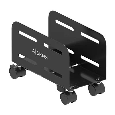 AISENS Soporte Metálico Ajustable de Suelo para CPU, Negro