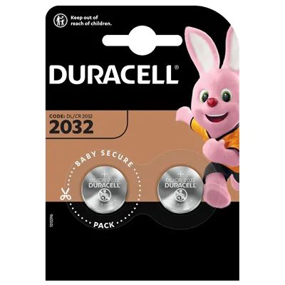 Pack de 2 Pilas de Botón Duracell DL2032/ 3V