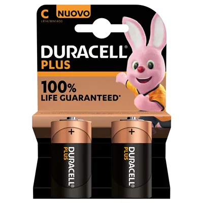 Pack de 2 Pilas C Duracell LR14/ 1.5V/ Alcalinas