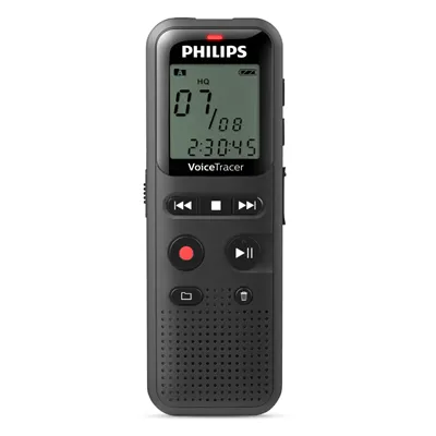 Grabadora de Voz Philips VoiceTracer DVT1160/ 8kHz/ Negro