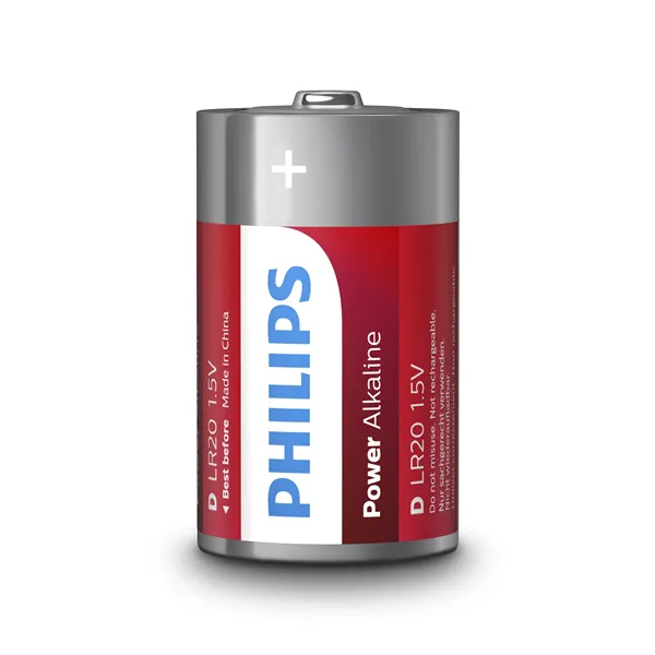 Pack de 2 Pilas D Philips LR20P2B/10/ 1.5V/ Alcalinas