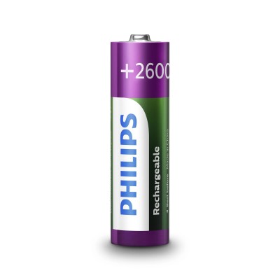 Pack de 2 Pilas AA Philips R6B2A260/10/ 1.2V/ Recargables