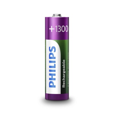 Pack de 4 Pilas AA Philips R6B4A130/10/ 1.2V/ Recargables