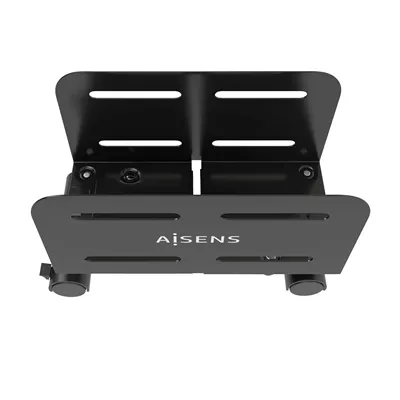 AISENS Soporte Metálico Ajustable de Suelo para CPU, Negro