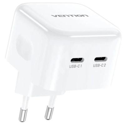 Vention FBPW0-EU Cargador de Pared CARGA RAPIDA con 2xUSB-C a