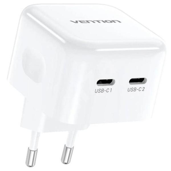 Vention FBPW0-EU Cargador de Pared CARGA RAPIDA con 2xUSB-C a 35W