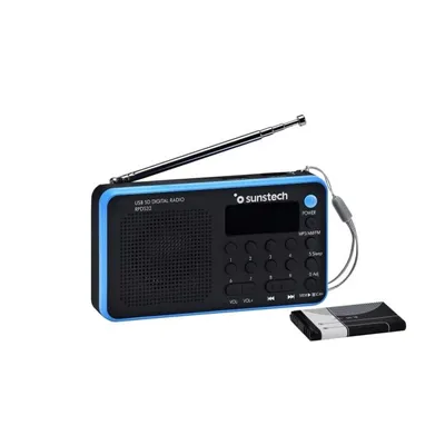 Radio Portátil Sunstech RPDS32BL/ Negra y Azul