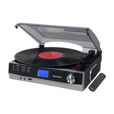 Tocadiscos Sunstech PXR23/ Bluetooth/ Radio FM/ Conversor a MP3