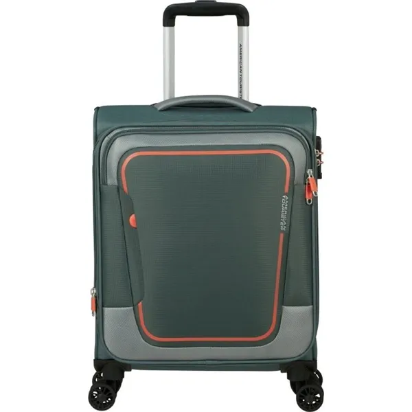 Maleta de Cabina American Tourister Pulsonic Spinner 55cm/ 55x40x23cm/ 4 Ruedas/ Verde Bosque Oscuro