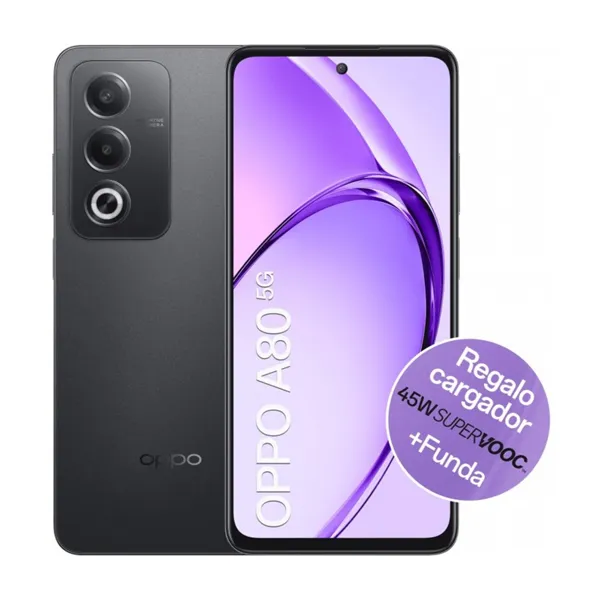 OPPO A80 5G 6.67" 256GB 8GB 50MP, Android 14 Negro