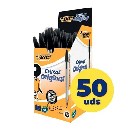 Caja de Bolígrafos de Tinta de Aceite Bic Cristal Original