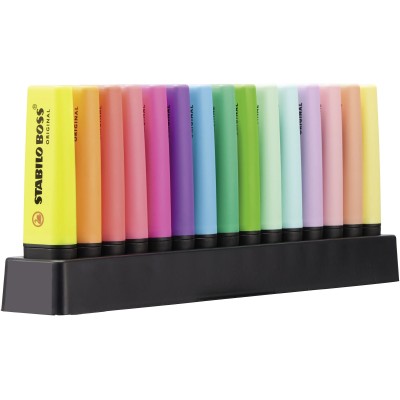 Peana de Marcadores Fluorescentes Stabilo Boss Original/ 15