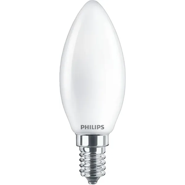 Bombilla Led Philips LED Classic/ Casquillo E14/ 4.3W/ 470 Lúmenes/ 2700K/ Pack de 2 Uds