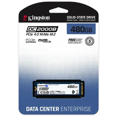 Kingston SSD DC2000B 480GB Data Center NVMe a 7000MB/s PCIe 4.0