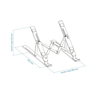 Soporte TooQ TQLRS0033-AL-G para Portátiles hasta 15'