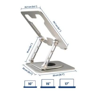 Ewent EW1267 Soporte elevador Aluminio para portatiles hasta