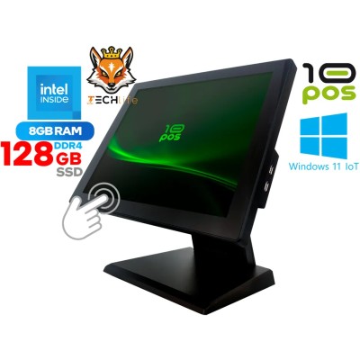 10Pos 10T-15 TPV Comercio 15" Táctil Intel J4125 8GB 128GB SSD