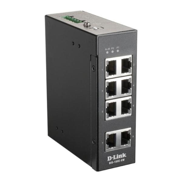 Switch Industrial D-link Dis-100e-8w Sin Gestion 8p 10/100 Baset(x) Ip30