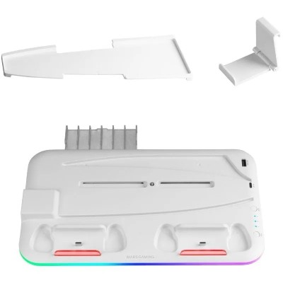 Soporte Multifunción RGB para PS5 Mars Gaming MPS5-B/ Blanco