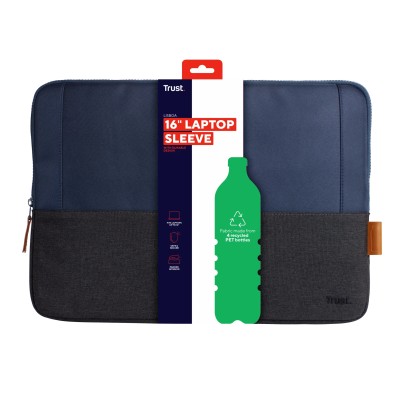 Funda Trust Lisboa para Portátiles hasta 16'/ Azul