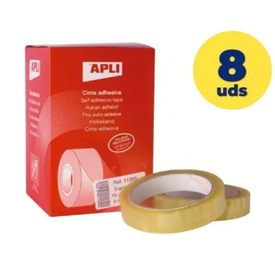 Caja de Cintas Adhesivas Transparentes Apli 11266/ 1.9cm x 66m/