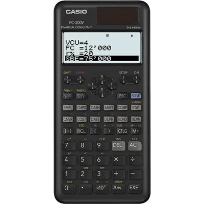 Calculadora Científica Casio FC-200V-2/ Negra