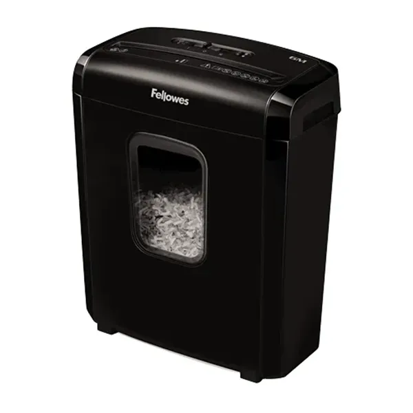 Destructora Fellowes 6M/ Minicorte de 4 x 12mm/ Negra