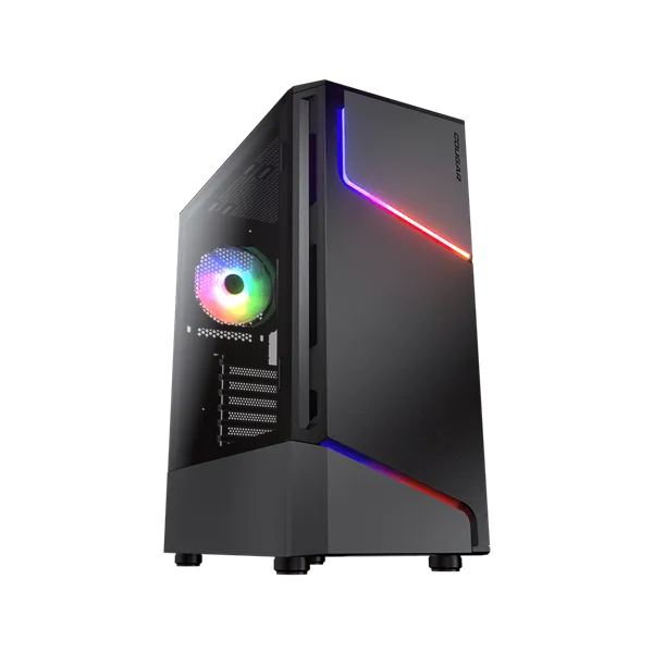 Cougar MX360 RGB Negra Caja Gaming ATX frontal metal con RGB, lateral Cristal Templado