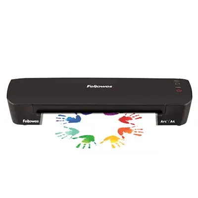 Plastificadora Fellowes Arc A4/ hasta A4 y 80 Micras/ Negra