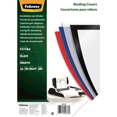 Portadas de Polipropileno Fellowes 5476603/ A4/ 300 Micras/ 100