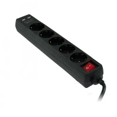 Regleta con interruptor 3GO REG5USB/ 5 Tomas de corriente/ 2