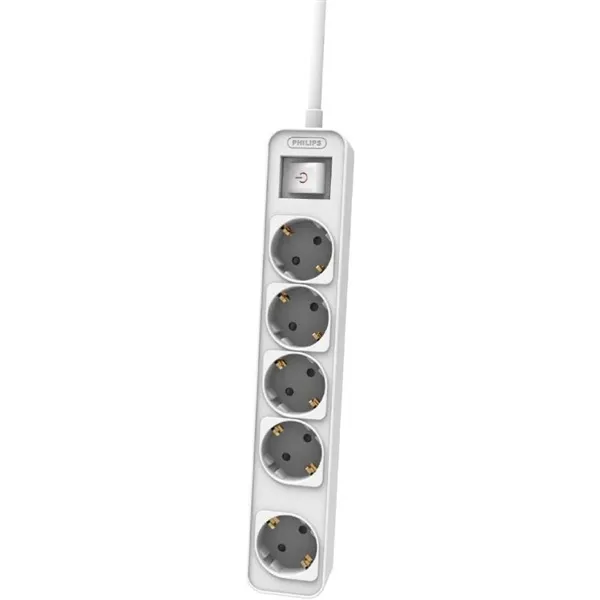 Regleta con Interruptor Philips CHP2154W/10/ 5 Tomas de corriente/ Cable 1.5m/ Blanco