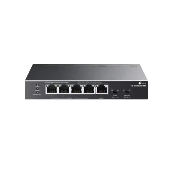 SWITCH NO GESTIONABLE TP-Link SG1005P-PD 1P GIGA POE++ IN Y 4P POE+ OUT SOBREMESA NO RACK CARCASA METALICA