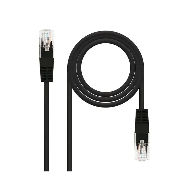 Cable de Red RJ45 UTP Nanocable 10.20.0101-BK Cat.5e/ 1m/ Negro